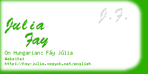 julia fay business card
